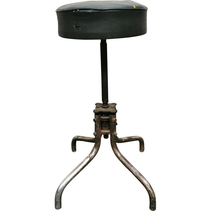 Vintage industrial stool Flambo  metal 