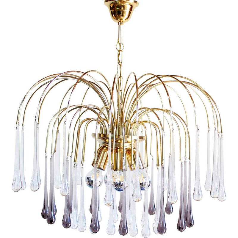 Vintage chandelier by Paolo Venini for Eurolux 1960s