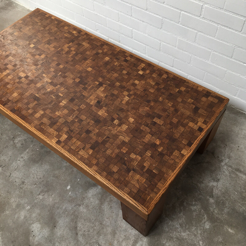 Table basse vintage en chêne Rolf Middelboe & Gorm Lindum 1970