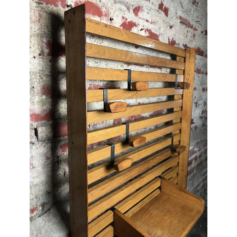 Vintage wall coat rack by Le Corbusier circa 1950s