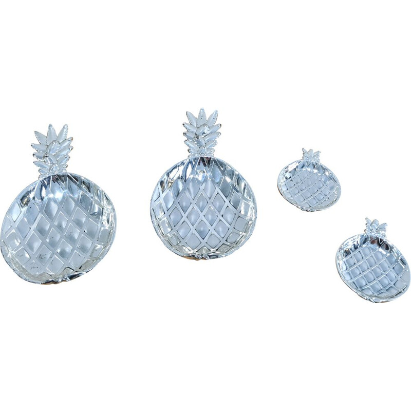 Vintage silver plated pineapple cups, 1970