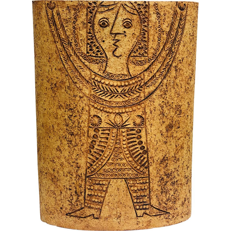 Vase vintage de Capron sur un dessin de Derval