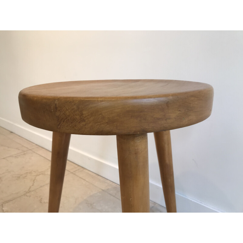 Set of 3 vintage stools circa by Charlotte Perriand 1950s