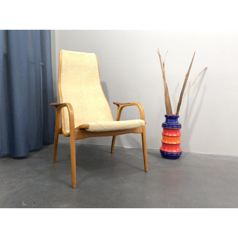 Fauteuil Lamino et chaise longue vintage par Yngve Ekström pour Swedese Suède 1960