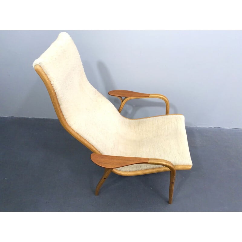 Fauteuil Lamino et chaise longue vintage par Yngve Ekström pour Swedese Suède 1960