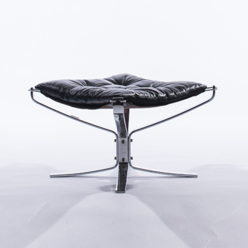 Vintage Falcon stool chrome by Vatne Mobler 1970s