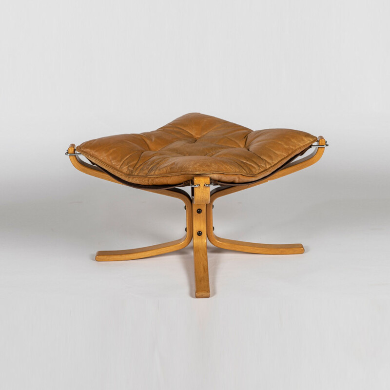 Vintage Falcon stool blond by Vatne Mobler 1970s