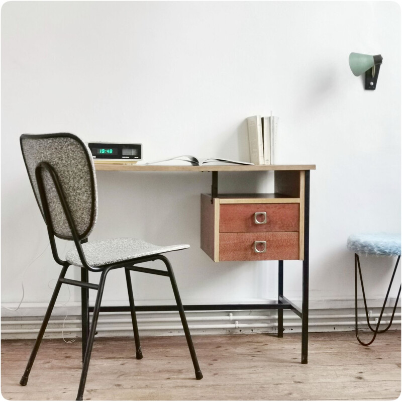 Vintage modernist desk by P Paulin 1960s