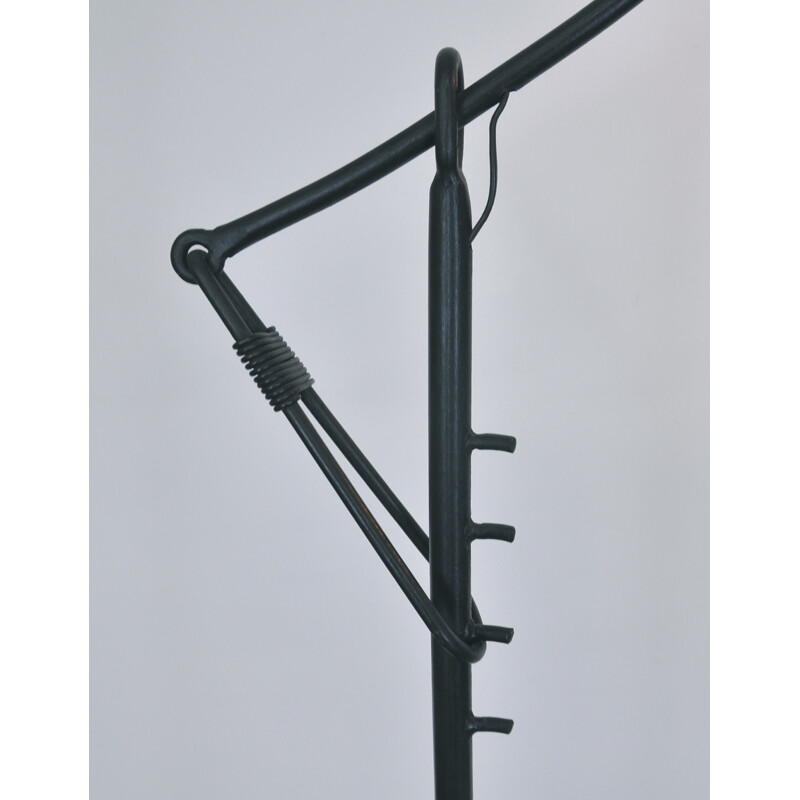 Floor lamp in wrought iron and metal - 1950