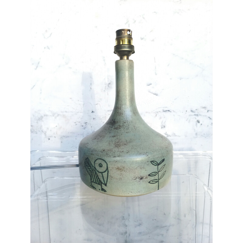 Vintage ceramic lamp by Jacques Blin foot 