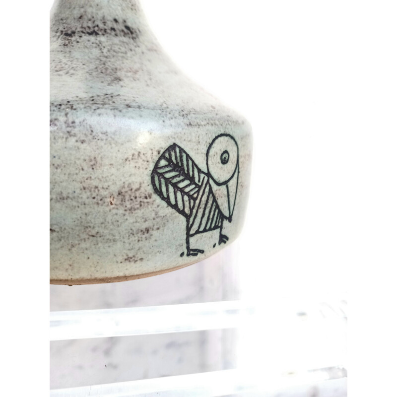 Lampe vintage en céramique par Jacques Blin pied 