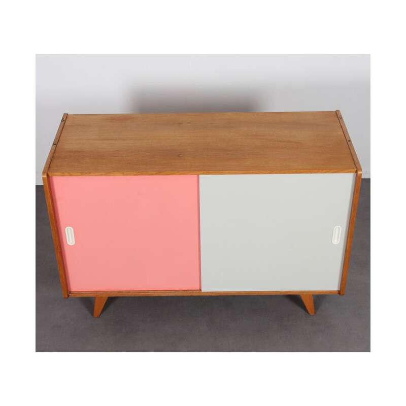 Vintage pink and white dresser model U-452 by Jiri Jiroutek 1960s