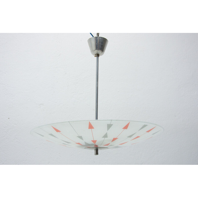 Lustre vintage de l'ère spatiale, Tchécoslovaquie 1960