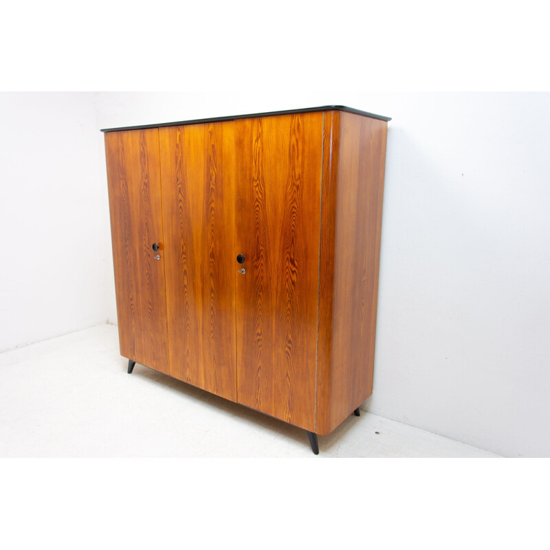 Vintage functionalist wardrobe by Jindrich Halabala for Up Zavody, Czechoslovakia 1950,