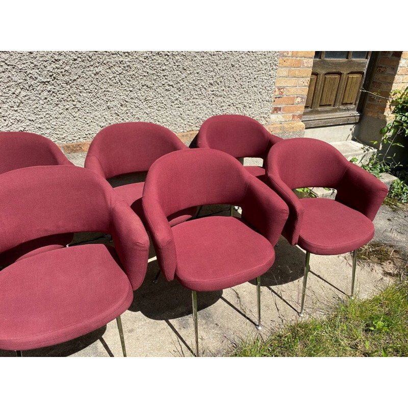 Série de 8 fauteuils Conférence vintage Knoll par Eero SAARINEN 1957