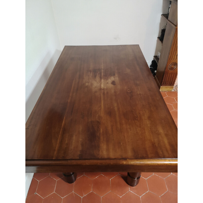 Vintage mahogany table Art deco by Francisque Chaleyssin 1930s