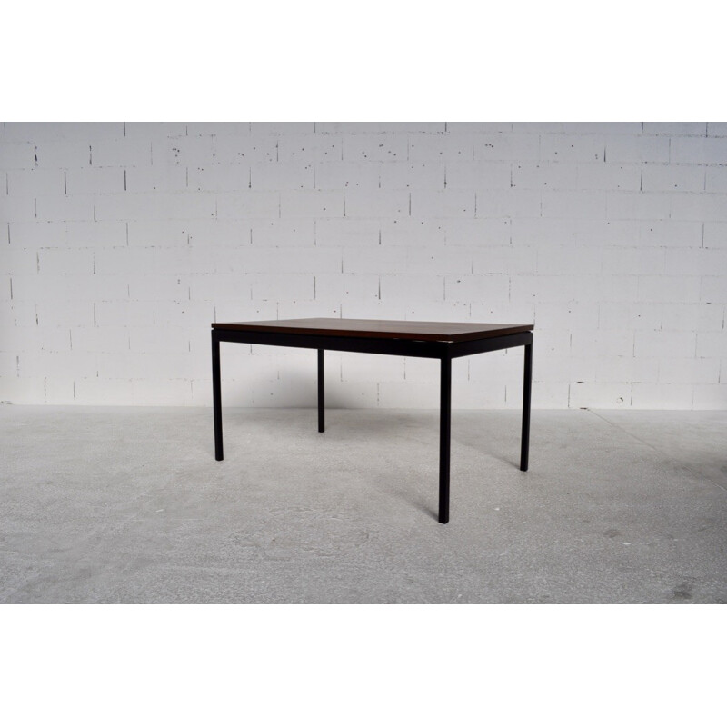 Dining table in rosewood and metal, Walter WIRZ - 1961