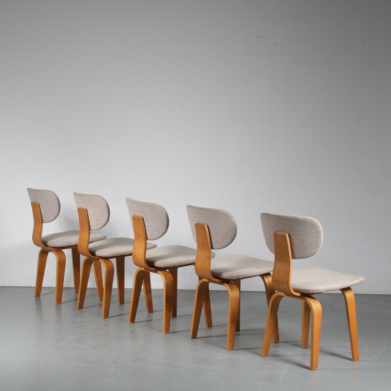 Set of 5 vintage SB03 chairs by Cees Braakman for Pastoe, Netherlands 1950