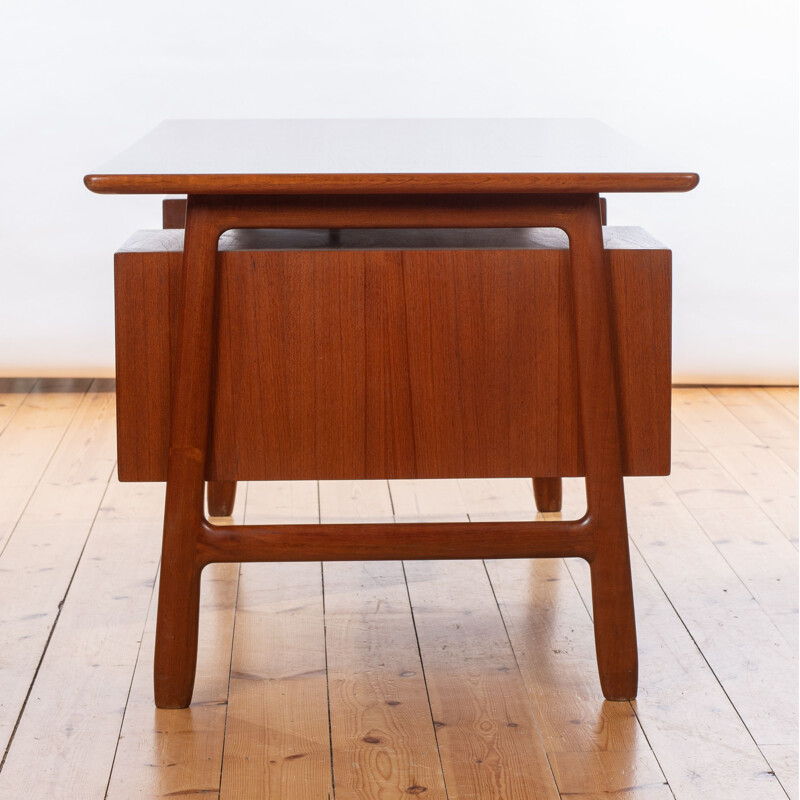 Vintage teak desk model 75 by Gunni Omann 1960