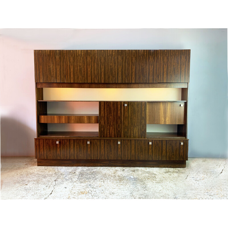 Mid century large rosewood wall unit by Wharfside Furniture 1970s