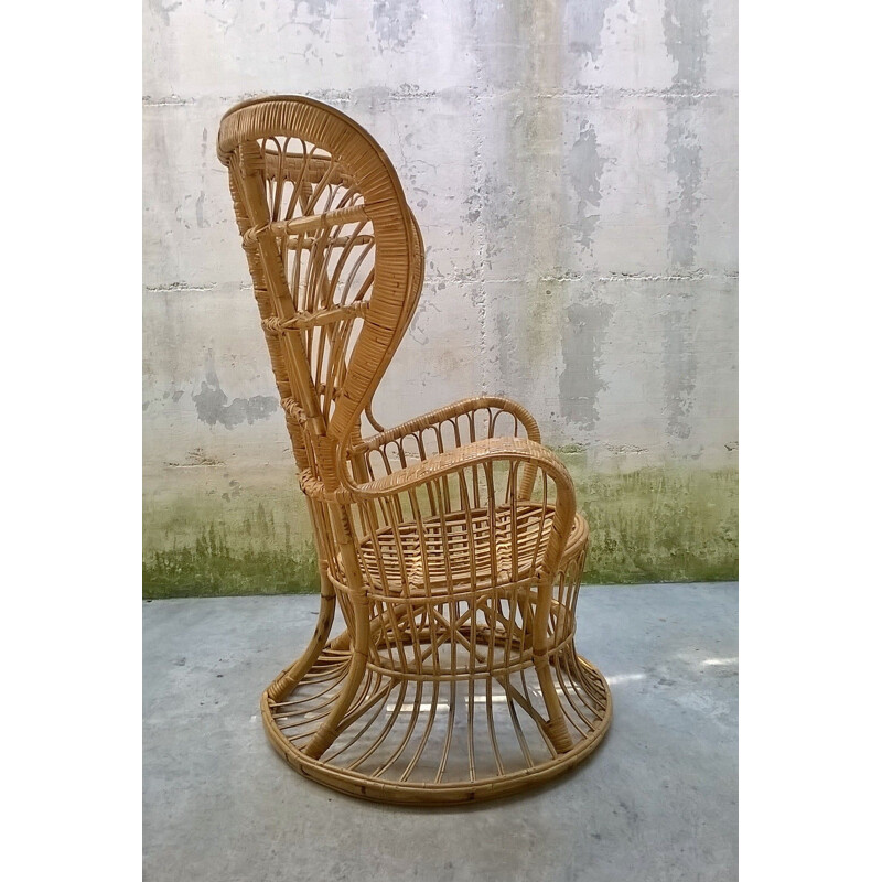 Vintage wicker armchair by Gio Ponti by Casa & Giardino, Italy 1950