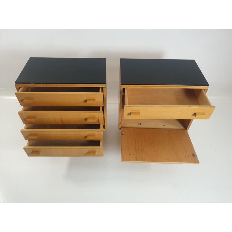 Pair of vintage night tables by Frantisek Mezulanik 1970