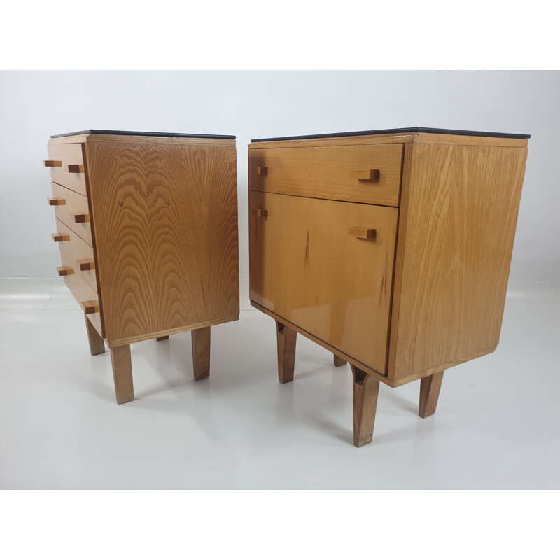 Pair of vintage night tables by Frantisek Mezulanik 1970