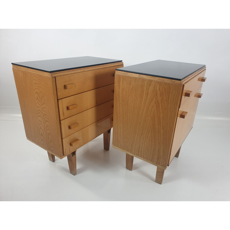 Pair of vintage night tables by Frantisek Mezulanik 1970