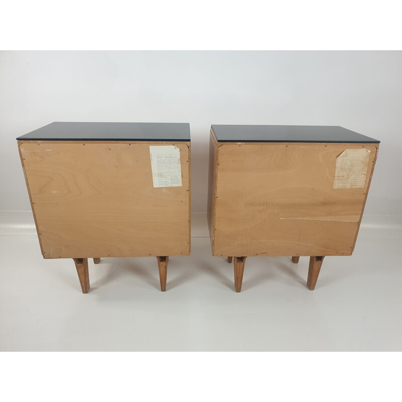 Pair of vintage night tables by Frantisek Mezulanik 1970