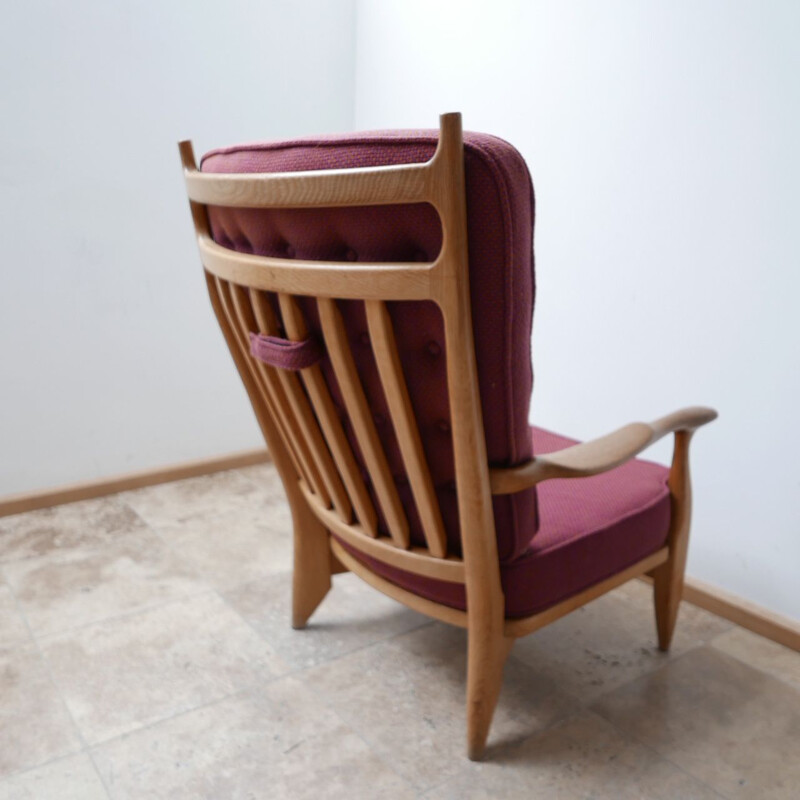 Paire de fauteuils vintage en chêne de Guillerme et Chambron Edouard, France 1960