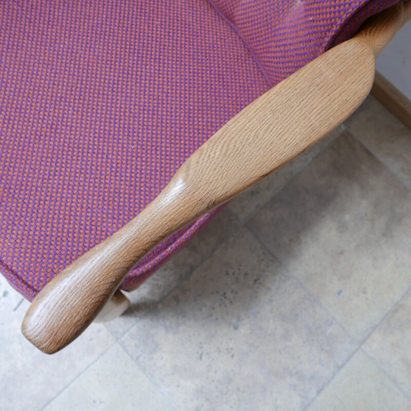 Paire de fauteuils vintage en chêne de Guillerme et Chambron Edouard, France 1960