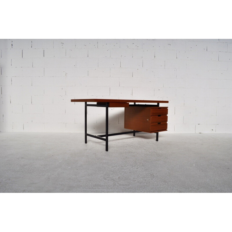 Minvielle desk in mahogany, Pierre GUARICHE  - 1955