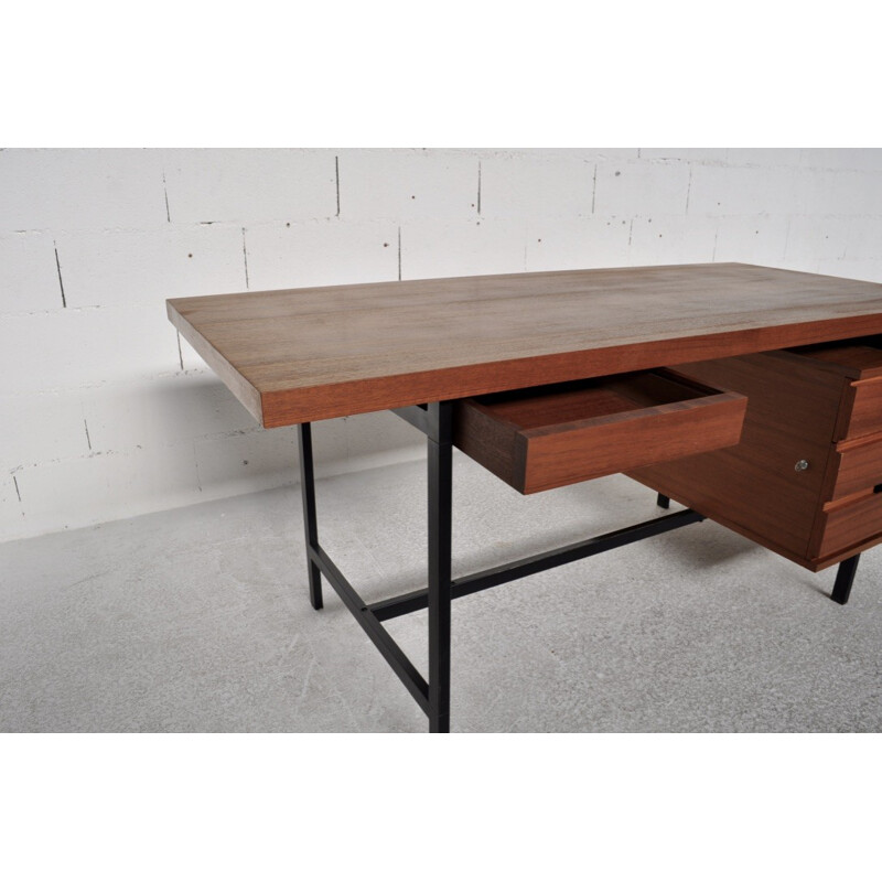 Minvielle desk in mahogany, Pierre GUARICHE  - 1955