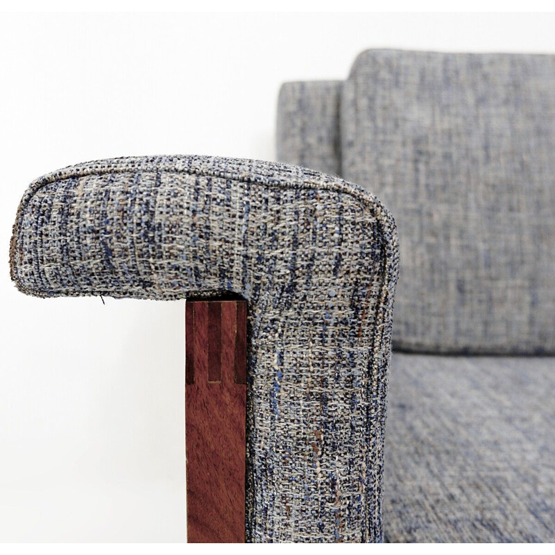 Vintage sofa Naeko fabric Gavina circa by Kazuhide Takahama Italy 1956s