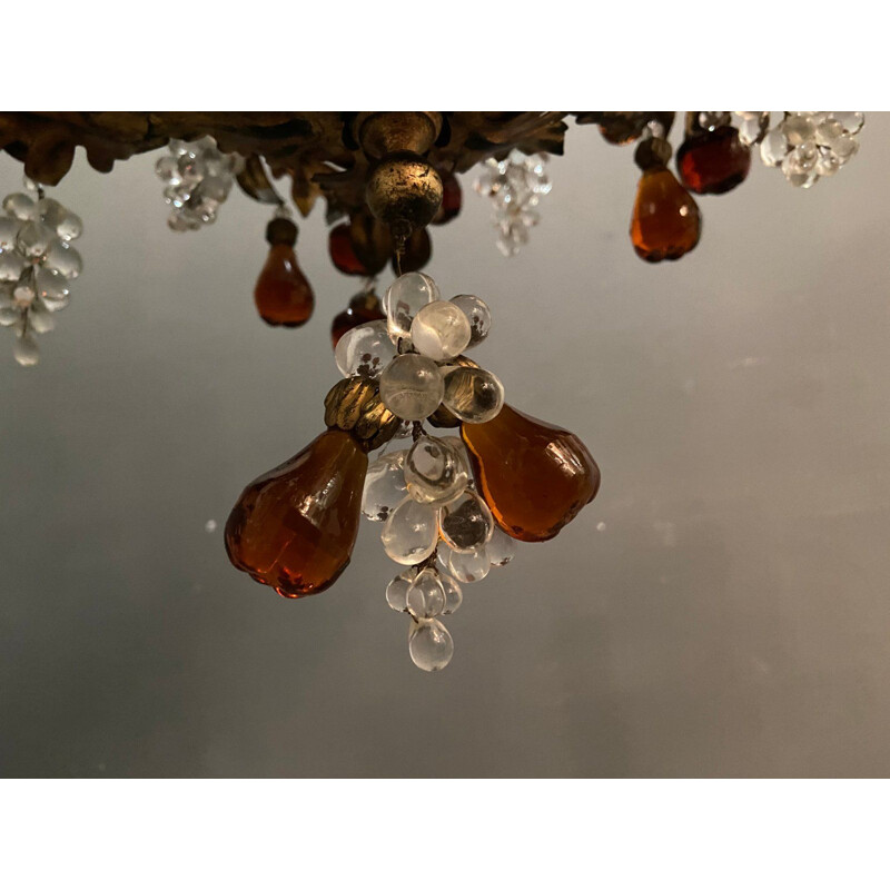 Vintage large chandelier Murano  in the shape of a fruit