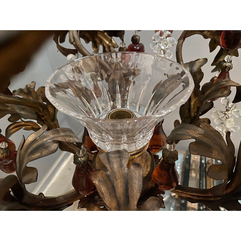 Vintage large chandelier Murano  in the shape of a fruit