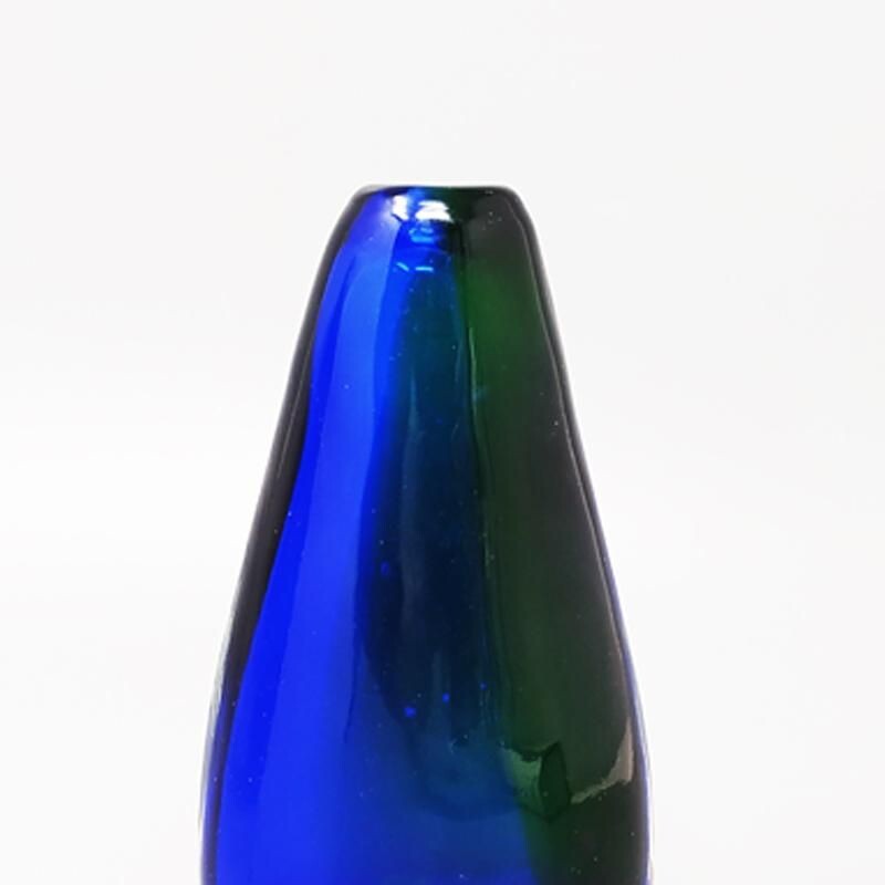 Paire de vases vintage Prodotti  en verre de Murano par Flavio Poli pour Seguso Italie 1970