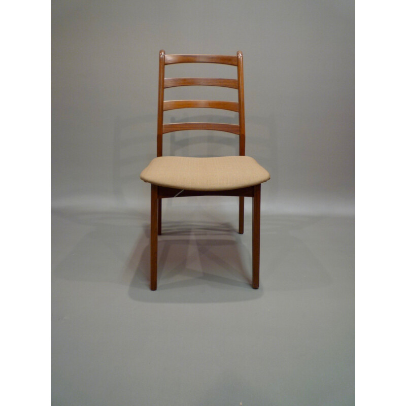 Set of 4 Scandinavian dining chairs in teak wood - 1950s