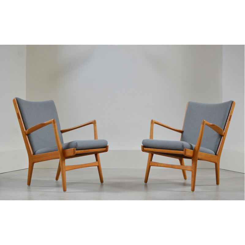 Danish lounge armchair in oak, Hans WEGNER - 1950s