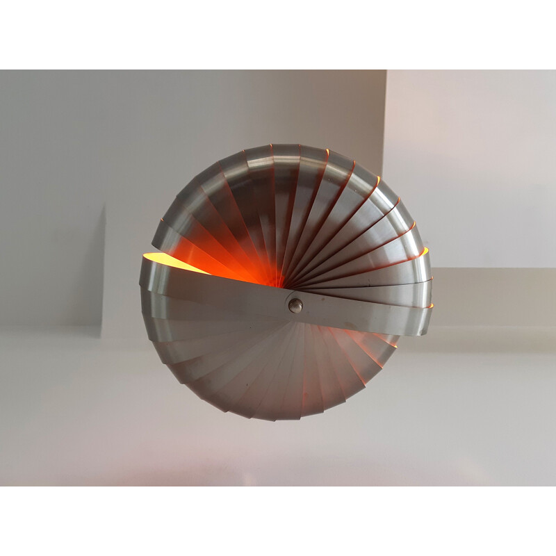 Lampada a sospensione vintage Spiral Kinetics di Henri Mathieu 1970