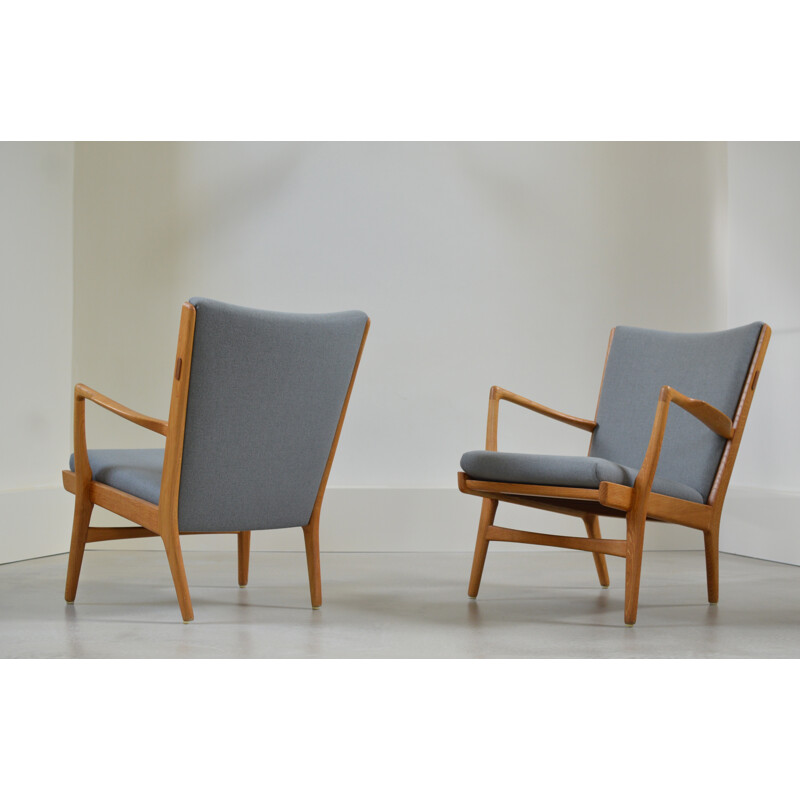 Danish lounge armchair in oak, Hans WEGNER - 1950s