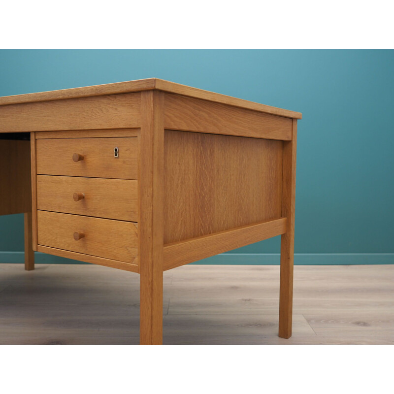 Vintage ash desk by Domino Møbler Denmark 1970s