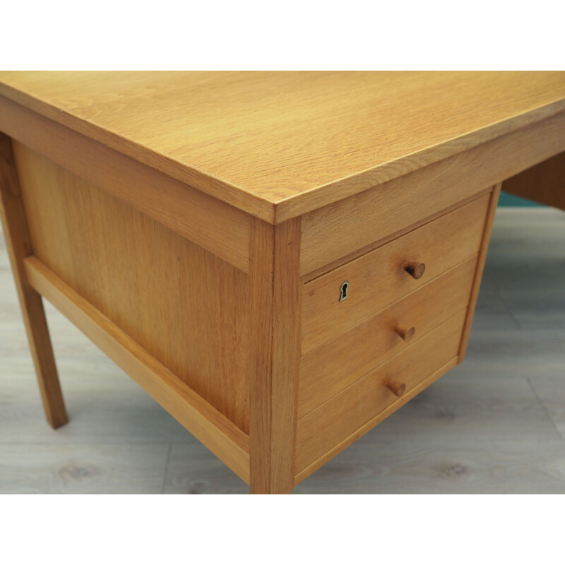 Vintage ash desk by Domino Møbler Denmark 1970s