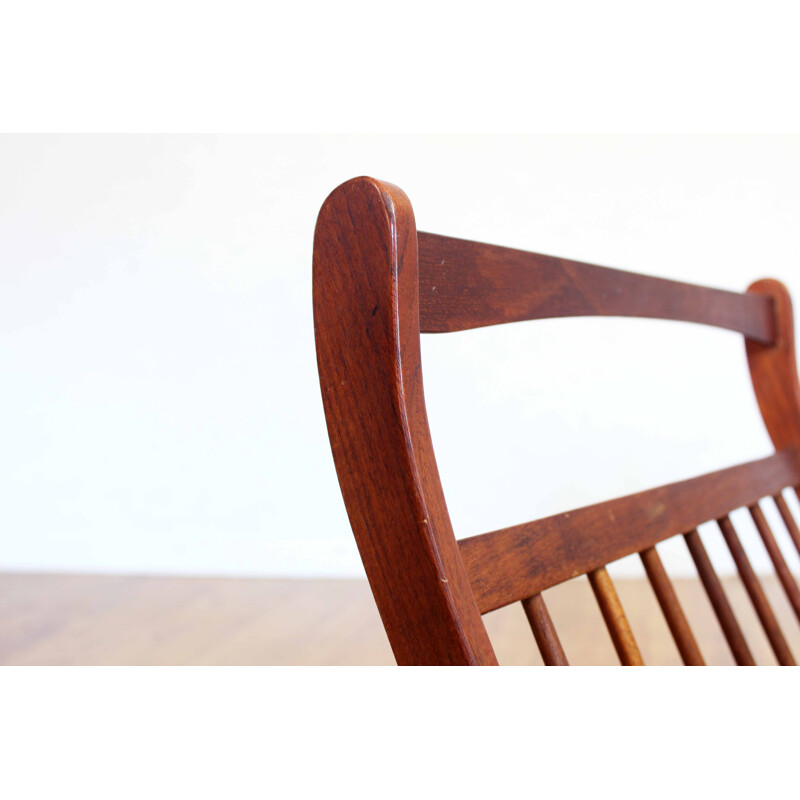 Vintage folding magazine rack in teak Braakman