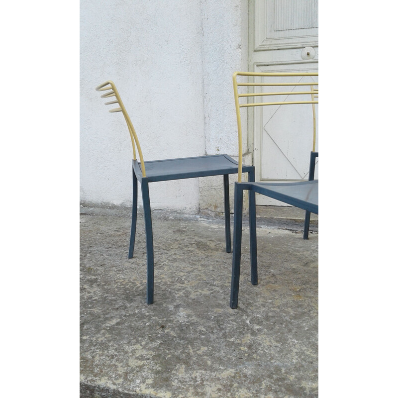 Set of 5 vintage Piccolo chairs by Pascal Mourgue for Fermob 1990s