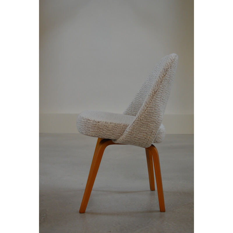 Set of four Executive Knoll chairs in wood and wool, Eero SAARINEN - 1950s