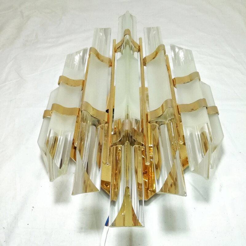 Lampada da parete in cristallo vintage di Paolo Venini