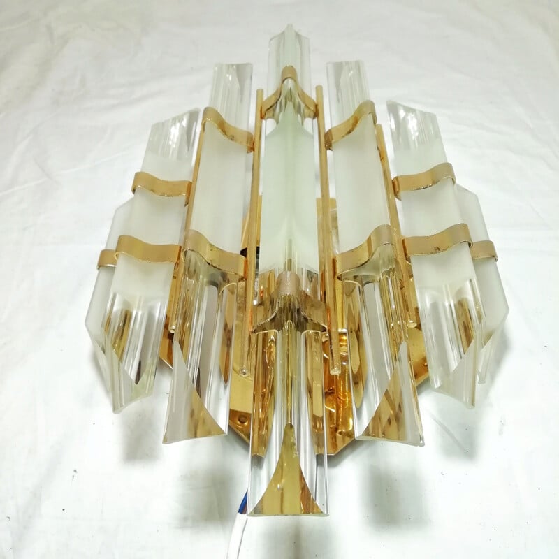 Vintage crystal wall lamp by Paolo Venini