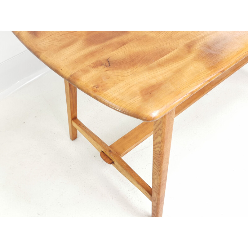 Vintage Ercol Windsor CC41 beech and elm table by Lucian Ercolani 1960