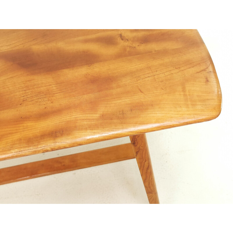 Vintage Ercol Windsor CC41 beech and elm table by Lucian Ercolani 1960